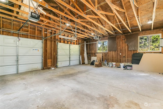 garage featuring a garage door opener