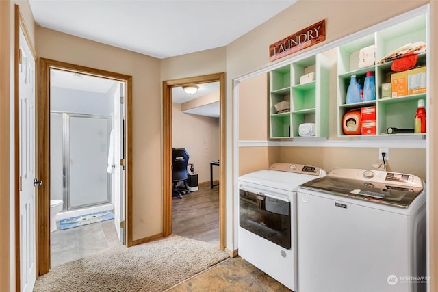 washroom featuring separate washer and dryer