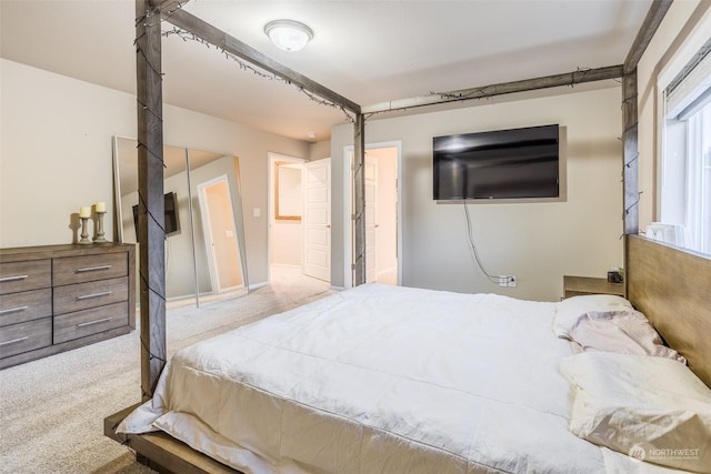 bedroom featuring carpet and ensuite bathroom