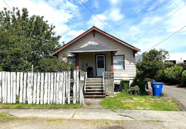 bungalow-style home featuring covered porch