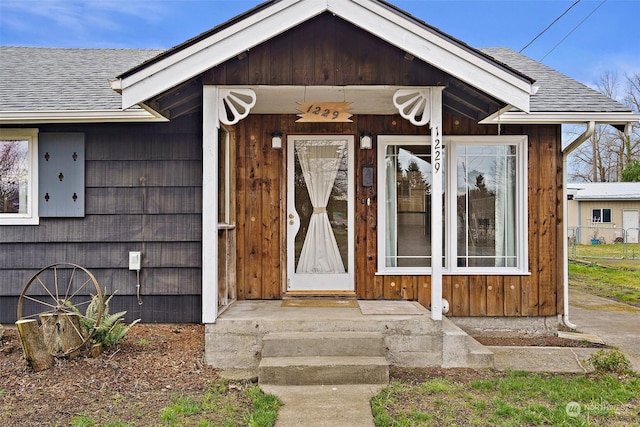 view of doorway to property