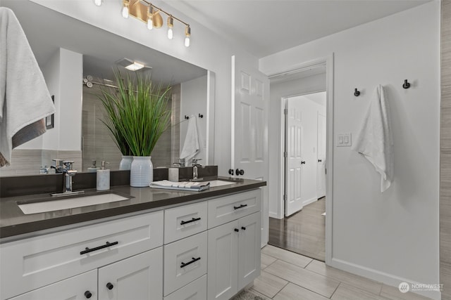 bathroom with vanity