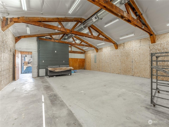 view of unfinished attic