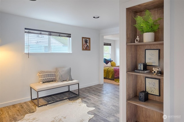 corridor featuring hardwood / wood-style floors and a wealth of natural light