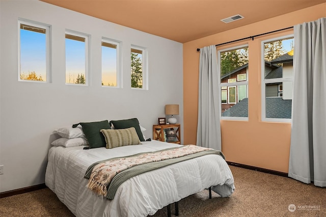 bedroom featuring carpet flooring