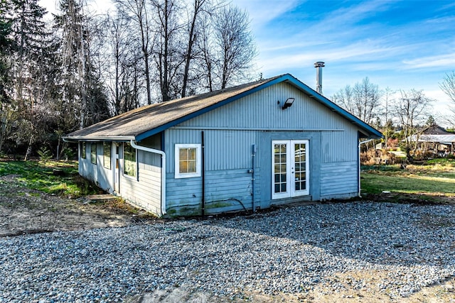 exterior space with french doors