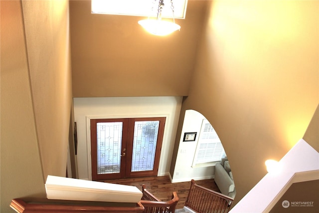 foyer with french doors