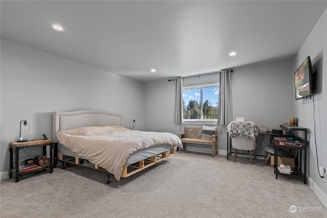 view of carpeted bedroom