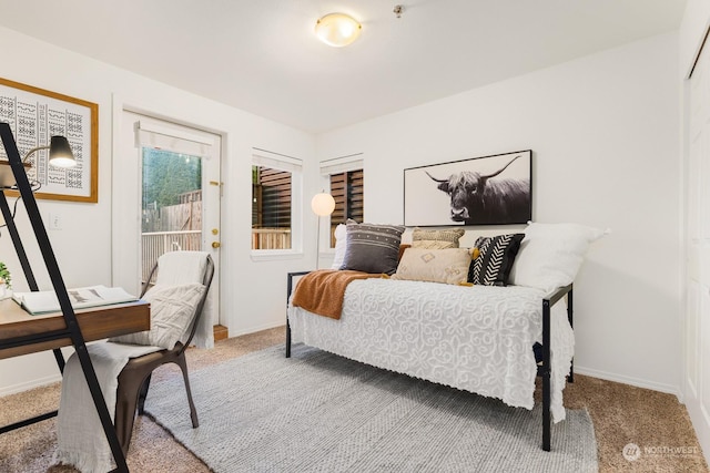 bedroom featuring carpet floors