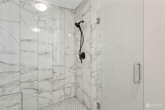 bathroom with walk in shower