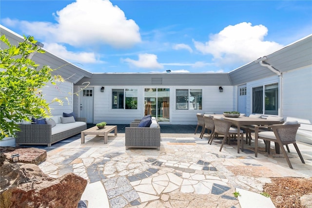 view of patio featuring an outdoor hangout area