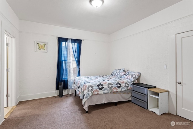 view of carpeted bedroom