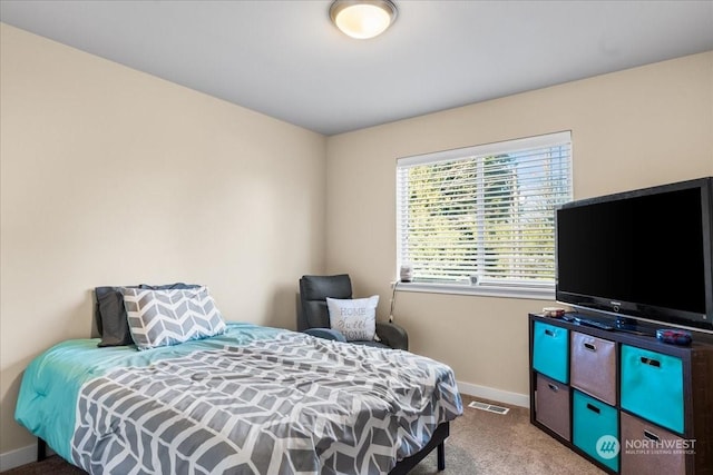 bedroom with carpet floors