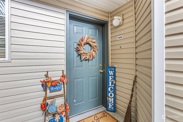 view of doorway to property