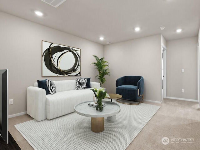 view of carpeted living room