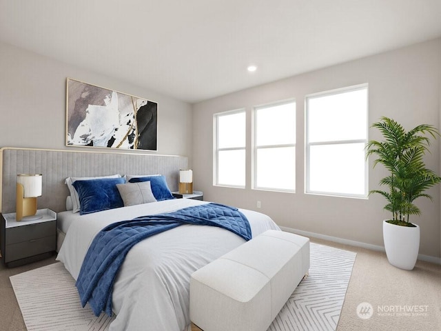 view of carpeted bedroom