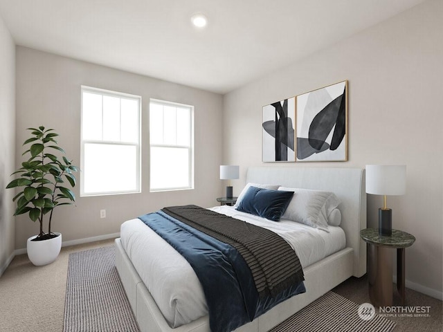 view of carpeted bedroom