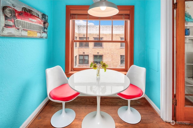 dining room featuring wood-type flooring