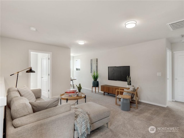 view of carpeted living room