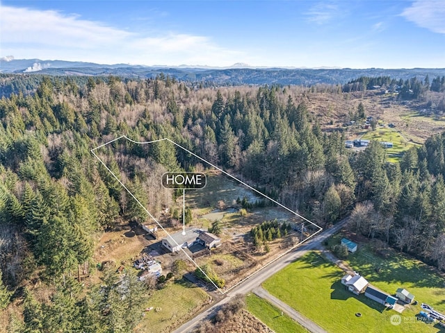 22214 Zenker Valley Rd SW, Centralia, WA 98531 - aerial view with a mountain view