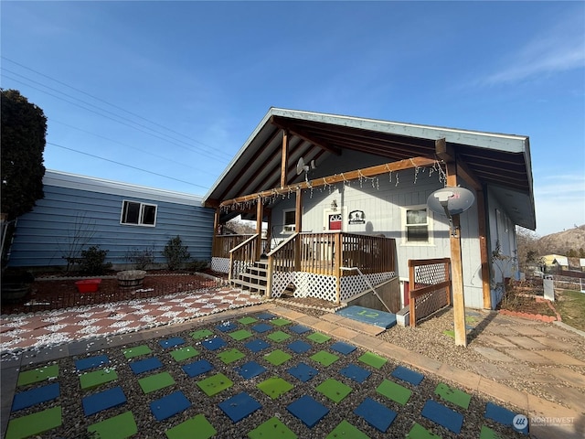 view of patio / terrace featuring a deck