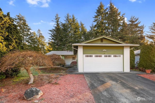 view of front facade featuring a garage