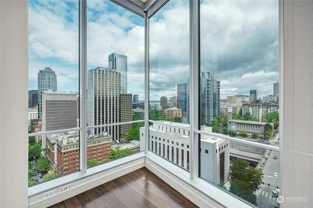 unfurnished sunroom with a wealth of natural light