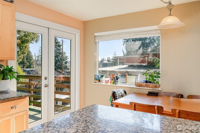 doorway featuring french doors