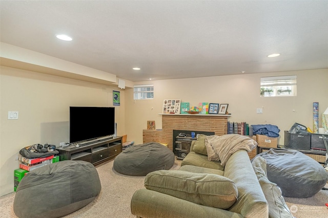 view of carpeted living room