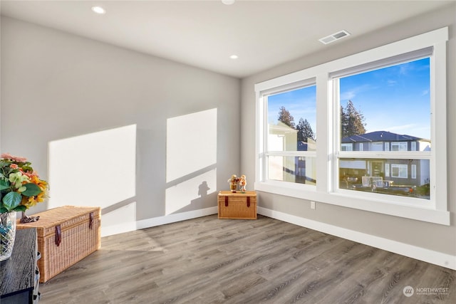 interior space featuring wood-type flooring