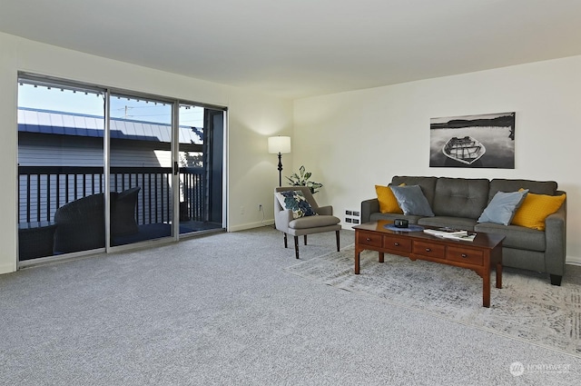 view of carpeted living room