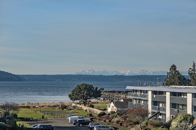 view of water feature featuring a mountain view