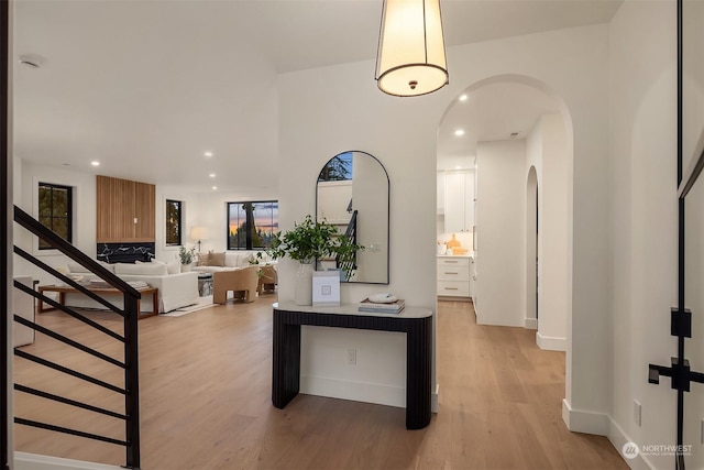 interior space featuring light hardwood / wood-style floors