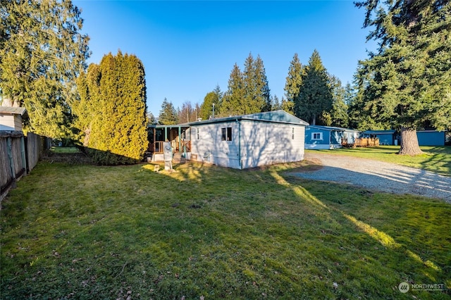 exterior space with a lawn