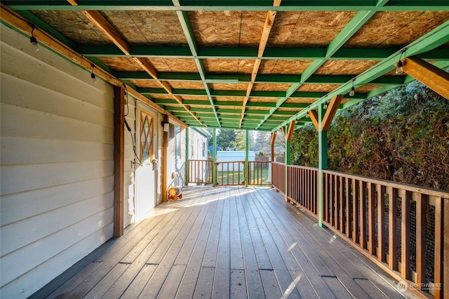 view of wooden terrace