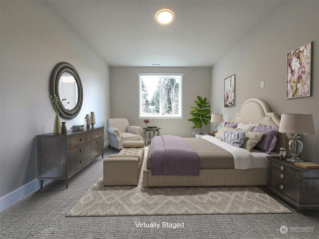 bedroom featuring carpet