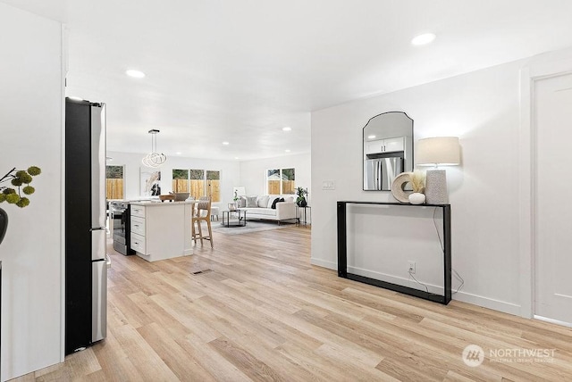 interior space with light wood-type flooring