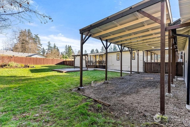 view of yard featuring a patio area