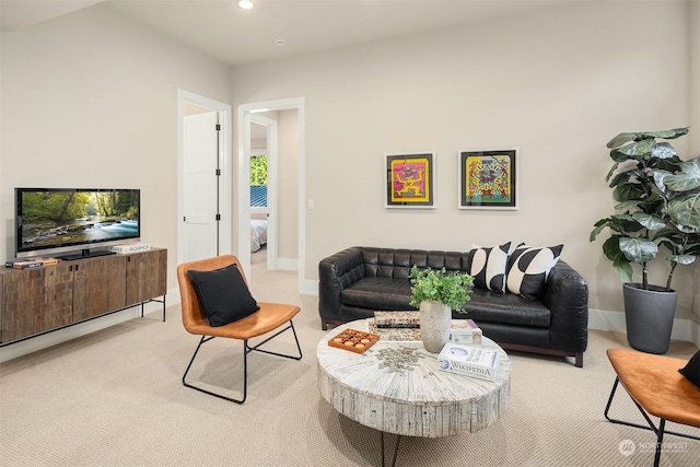 view of carpeted living room