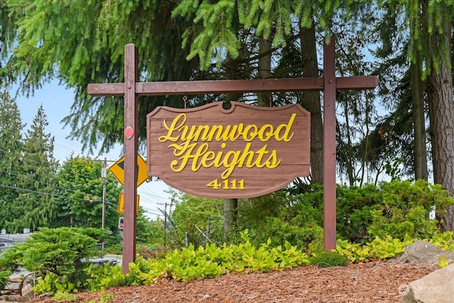 view of community sign