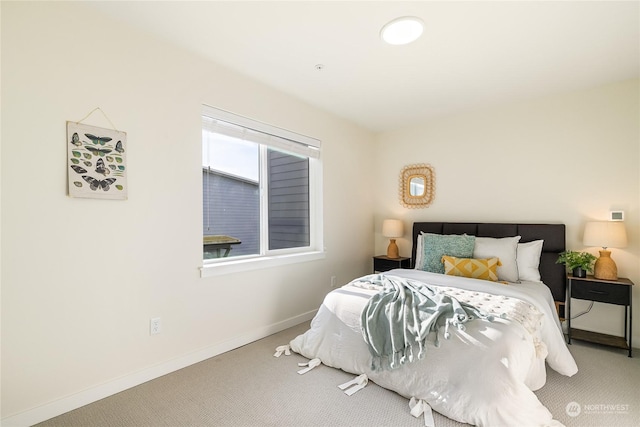 bedroom featuring carpet