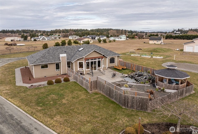 aerial view featuring a residential view