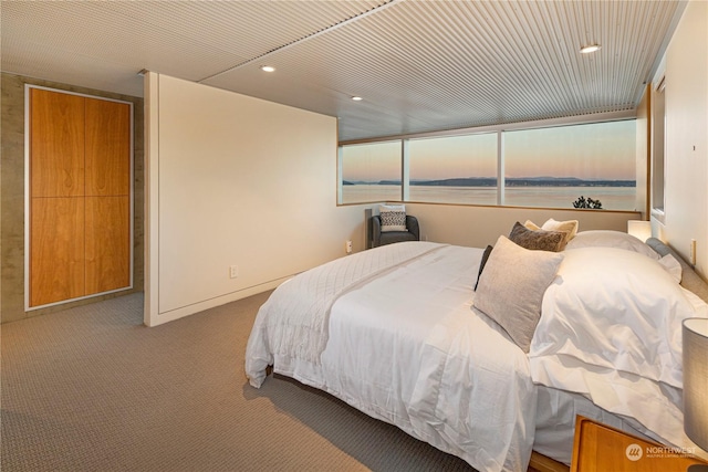 view of carpeted bedroom