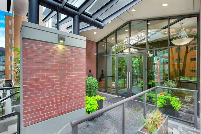 exterior space with french doors