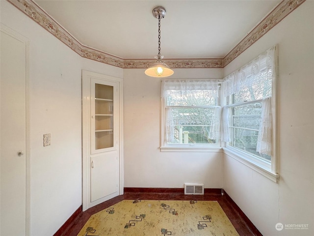 view of unfurnished dining area