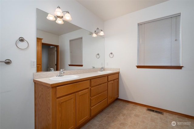 bathroom featuring vanity