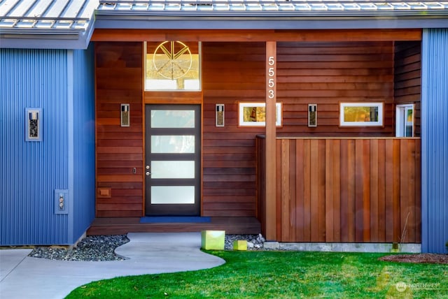 view of doorway to property