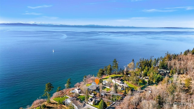 water view with a mountain view