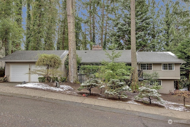 view of front of house featuring a garage