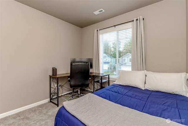 bedroom featuring carpet